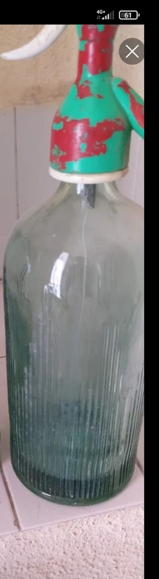 Sifon de vidrio antiguo