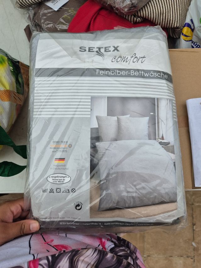 Funda nórdica gris - algodón/poliéster