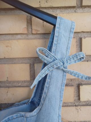 Top corto vaquero azul