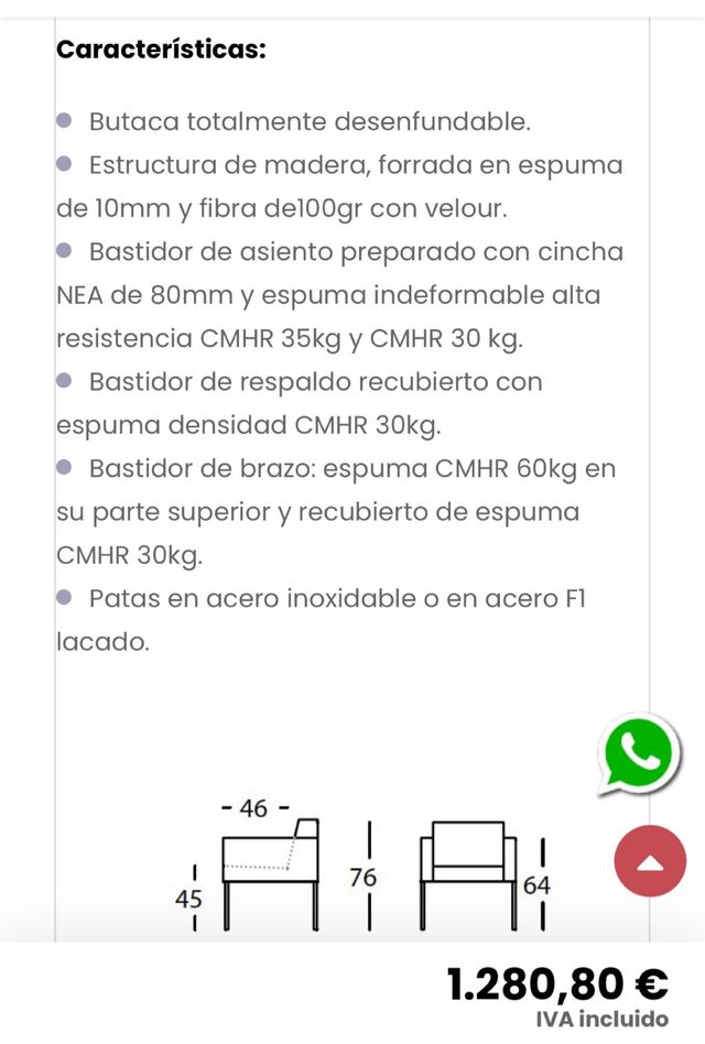 Butaca Sancal vintage