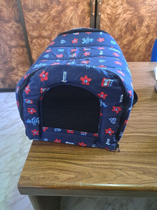 Transportín Mascotas Azul-Rojo