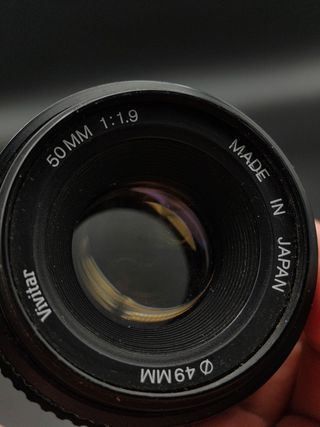 Objetivo Vivitar 50mm f/1.9 (montura Pentax K)