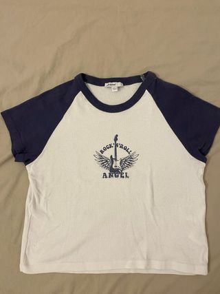 Camiseta Subdued estilo béisbol “Rock’n’Roll Angel