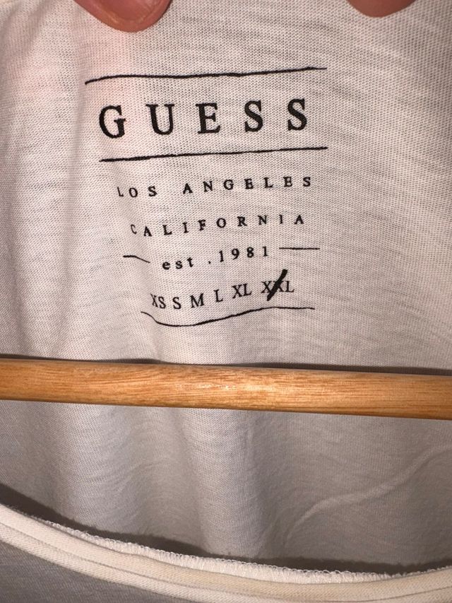 Camiseta Guess LA blanca M