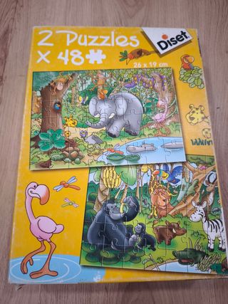 Puzzle Disset 2x48 piezas animales