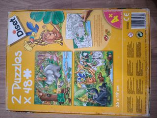 Puzzle Disset 2x48 piezas animales