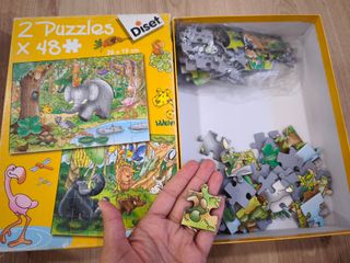 Puzzle Disset 2x48 piezas animales