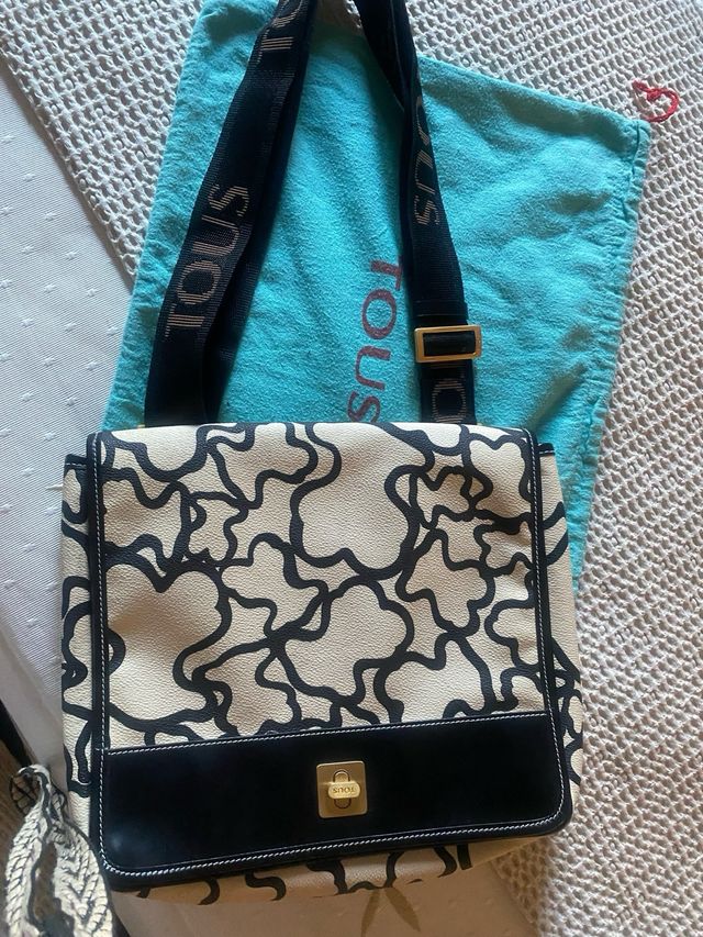 Bolso Tous bandolera beige-negro