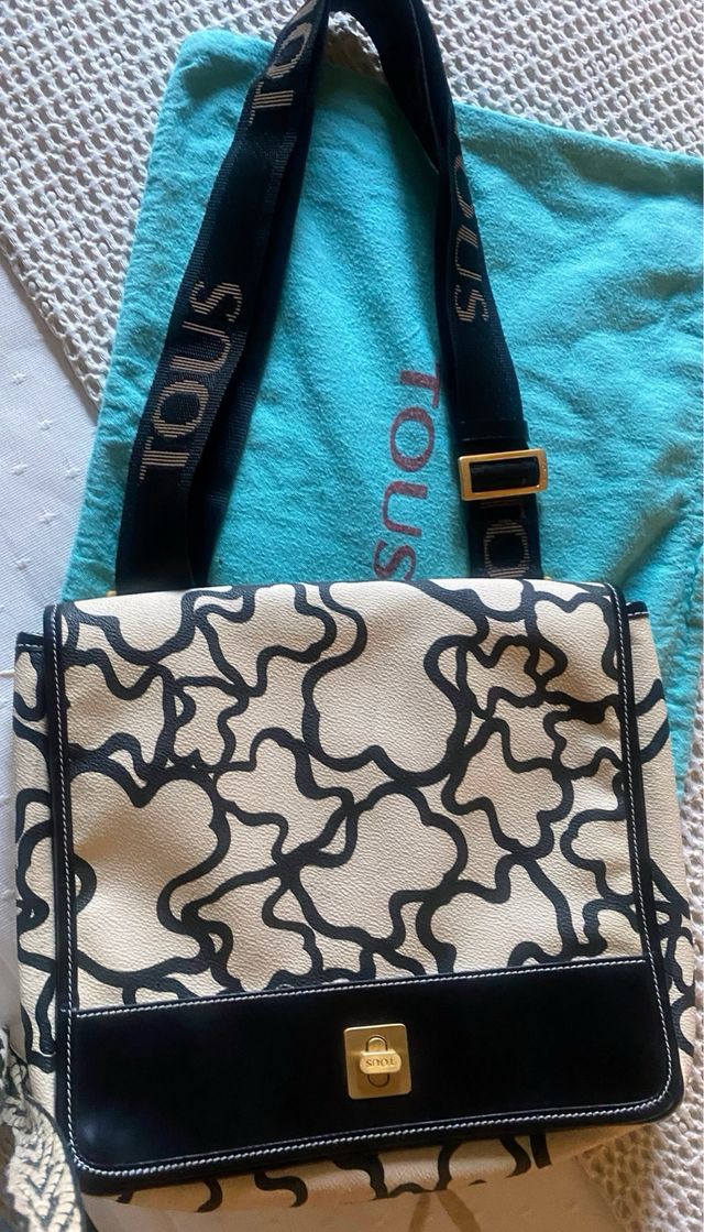 Bolso Tous bandolera beige-negro