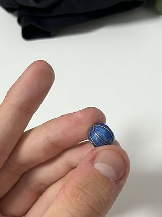 Charm Pandora azul plata