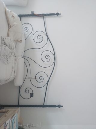 Cabecero cama metal negro