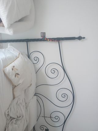 Cabecero cama metal negro