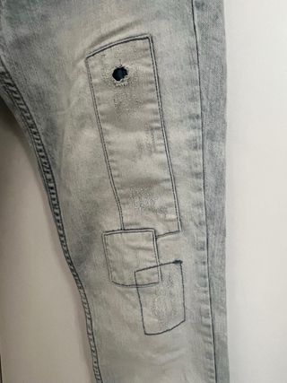 Jeans Stradivarius vintage tiro bajo con estampado