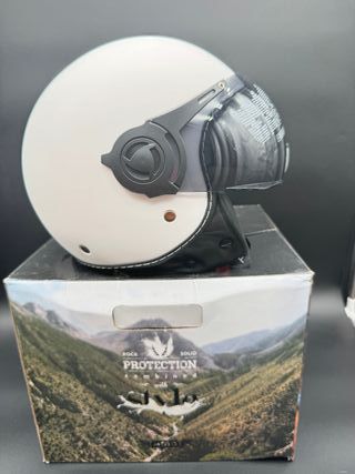 Casco Moto Jet MOTO Helmets Matt White, talla M