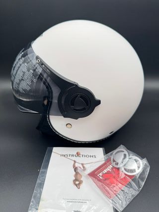 Casco Moto Jet MOTO Helmets Matt White, talla M