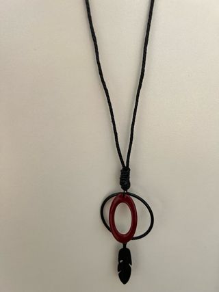 Collar - colgante con dije de pluma