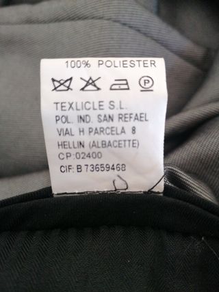 Traje gris completo caballero