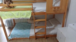 Litera infantil cabaña madera
