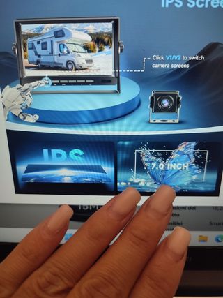 Monitor AHD 1080P per Camper + Retrocamera