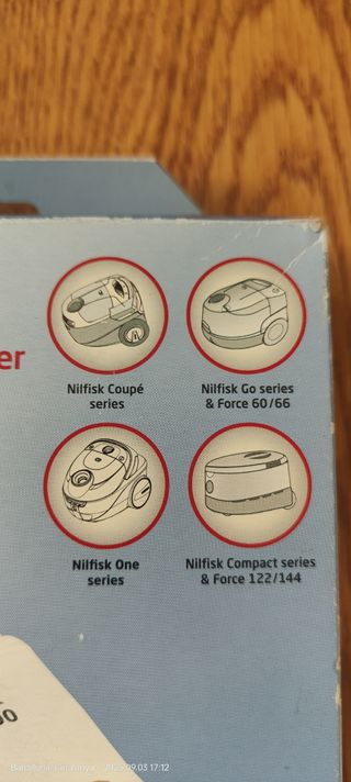 Bolsas aspirador: Nilfisk (5uds) + prefiltro