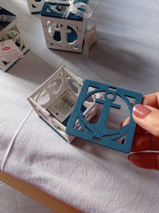 Bomboniere, porta confetti, portacandeline marine 