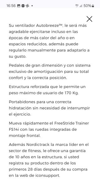 Eliptica NordicTrack - Casi nueva