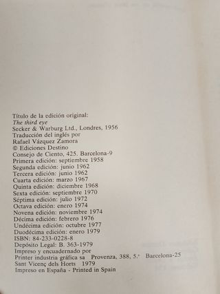 El Tercer Ojo El médico de Lhasa