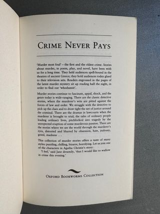 Oxford Bookworms Collection Crime Never Pays