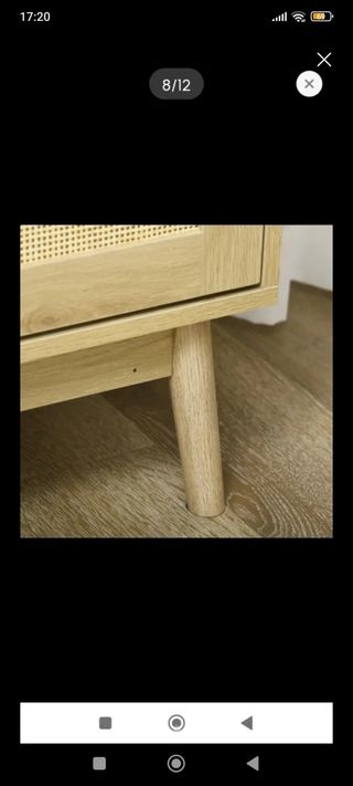 Aparador mimbre y madera - Beige
