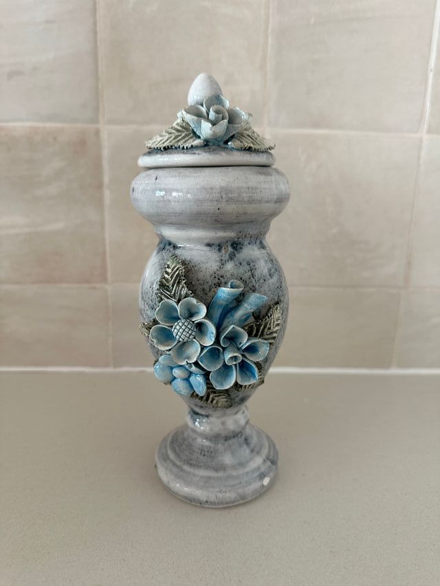 Jarrón cerámica vidriada vintage