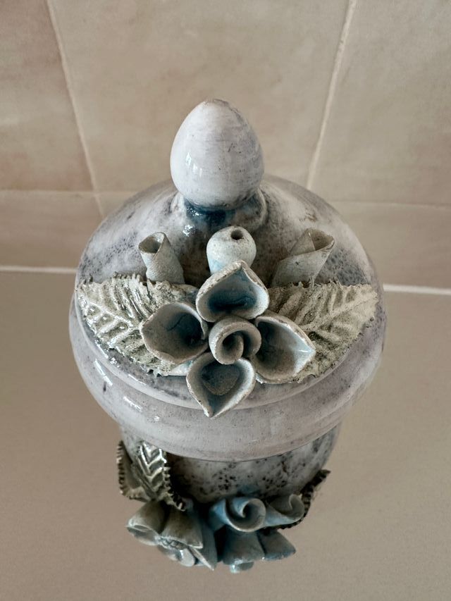 Jarrón cerámica vidriada vintage