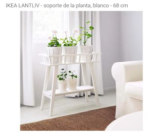 IKEA LANTLIV - Soporte plantas blanco 68cm