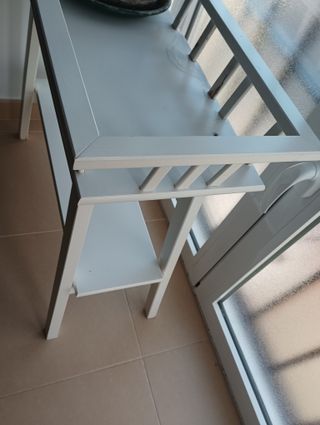 IKEA LANTLIV - Soporte plantas blanco 68cm