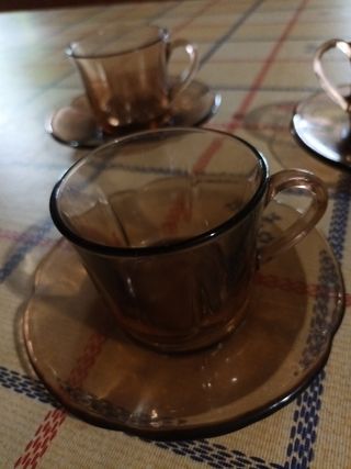 Juego 3 tazas café Duralex vintage