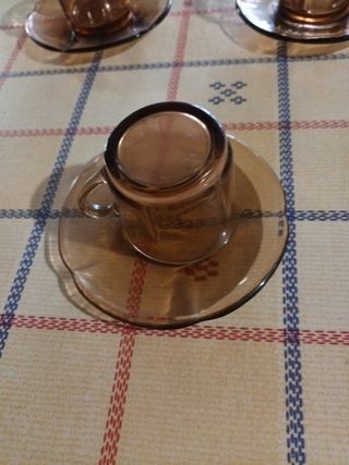 Juego 3 tazas café Duralex vintage