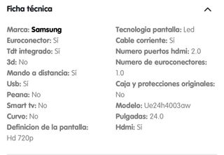 TV Led 24” Samsung