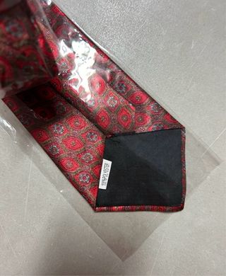 Corbata roja estampada poliéster