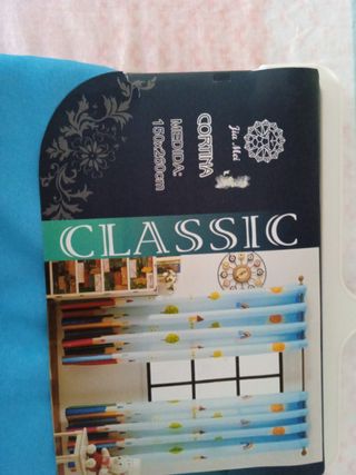 Cortinas infantiles azules 1.5x2.2m