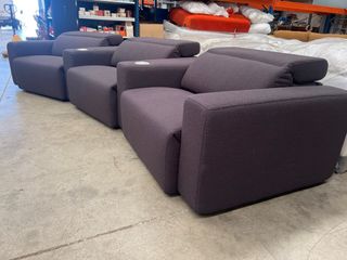 3 butacas cine en casa - Marrón