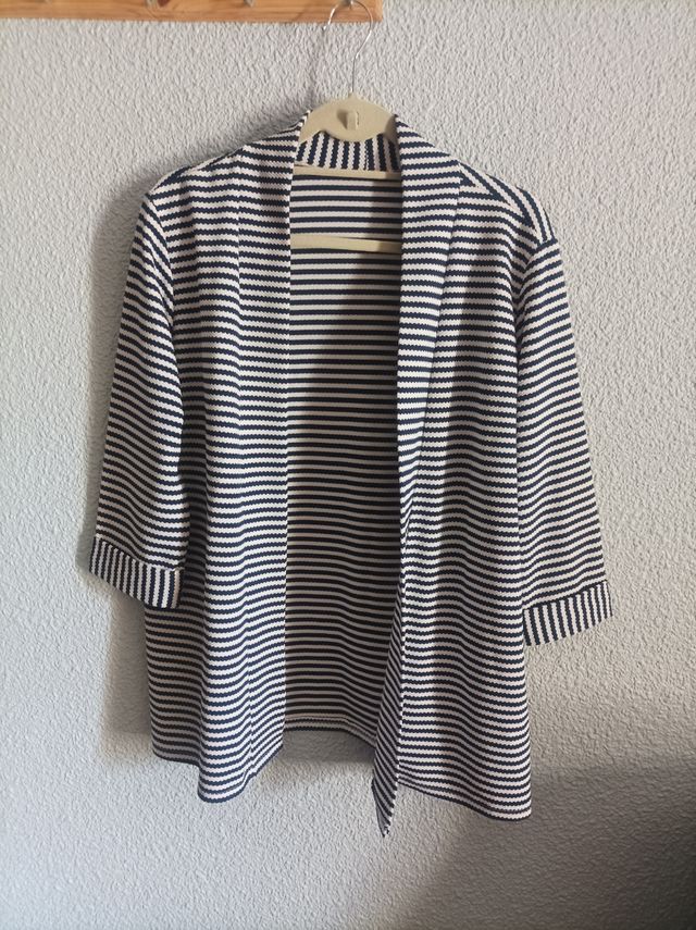 Blazer rayas azul y blanco