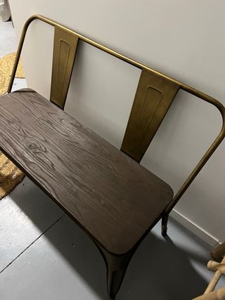 Banco industrial Mister Wils - marrón dorado