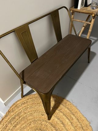 Banco industrial Mister Wils - marrón dorado