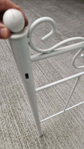 Cabecero cama 135cm metal blanco