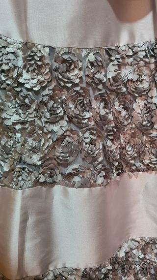 Vestido Sara Nadal largo plata Talla 40
