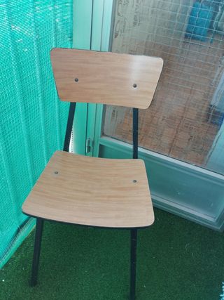 Silla madera-hierro vintage