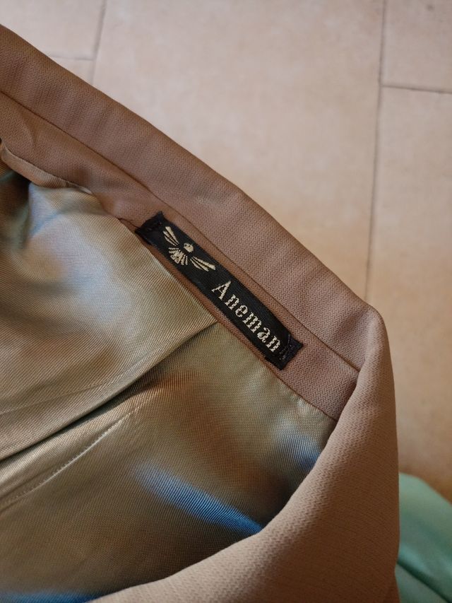 Traje hombre beige/verde Aneman 5XL (54/64)