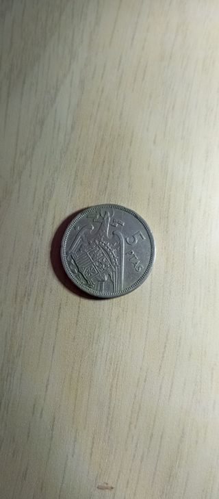 Moneda 5 Pesetas España 1957 estrella 74