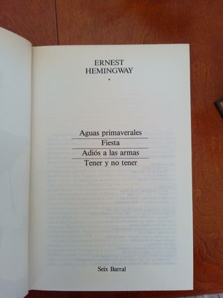 GABRIEL GARCÍA MÁRQUEZ y ERNEST HEMINGWAY . Obras