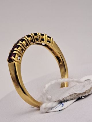 Anillo oro 18k rubíes