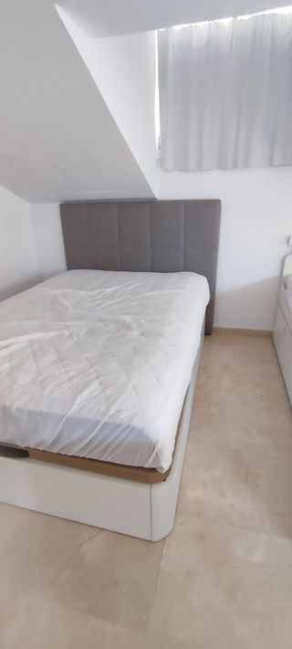 Cama Dormitorum blanca Queen Size + colchón